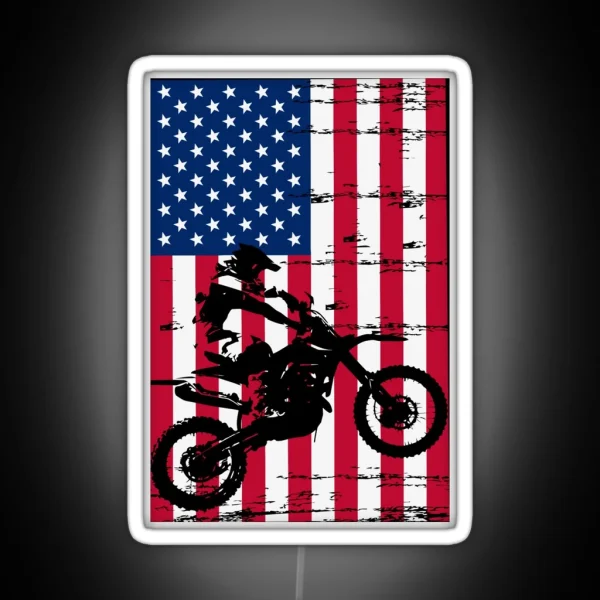 Fourth Of July Dirtbike RGB Neon Sign