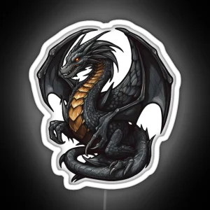 Fourth Wing Black Dragon RGB Neon Sign