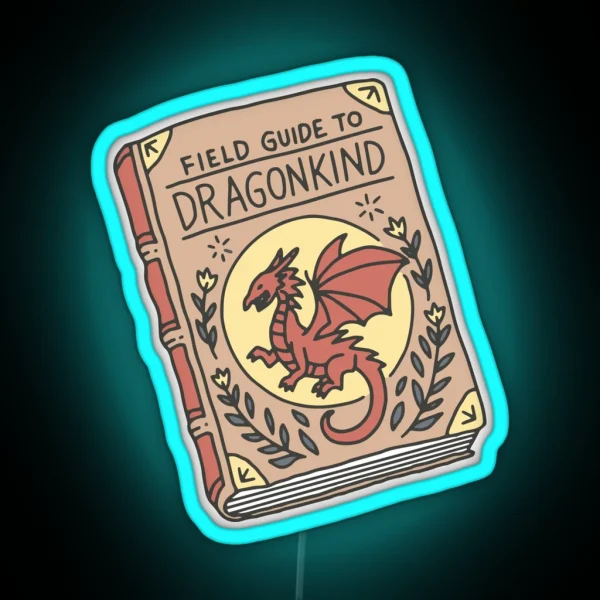 Fourth Wing Dragon Book Field Guide To Dragonkind RGB Neon Sign