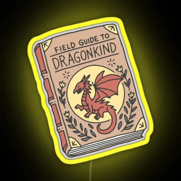 Fourth Wing Dragon Book Field Guide To Dragonkind RGB Neon Sign