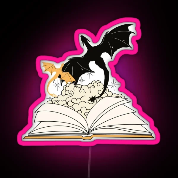 Fourth Wing Dragons RGB Neon Sign