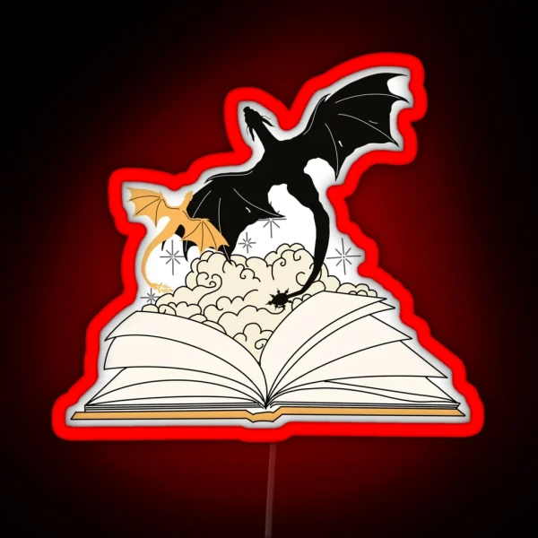 Fourth Wing Dragons RGB Neon Sign