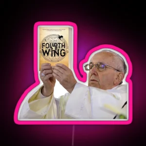 Fourth Wing Pope Meme RGB Neon Sign