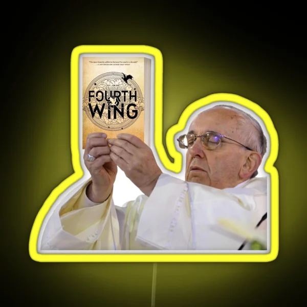 Fourth Wing Pope Meme RGB Neon Sign