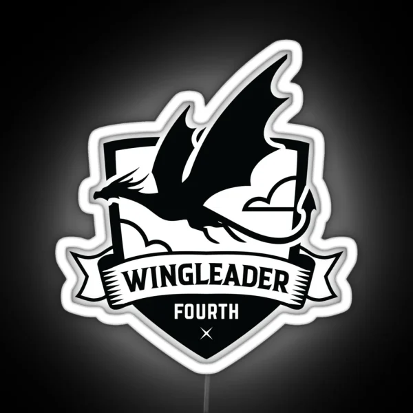 Fourth Wing Wingleader Badge Riders Quadrant Basgiath War College RGB Neon Sign