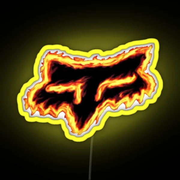 Fox Head On Fire RGB Neon Sign