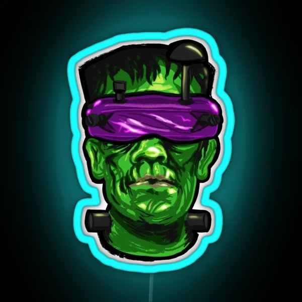 Frankenstein FPV Goggles Halloween Drone Hobby Led FPV RGB Neon Sign