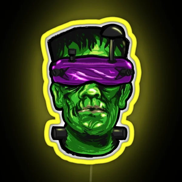 Frankenstein FPV Goggles Halloween Drone Hobby Led FPV RGB Neon Sign