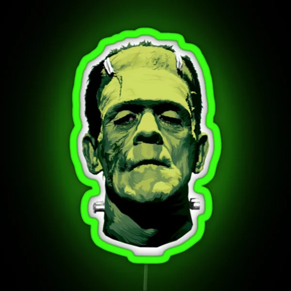 Frankenstein Ledthe Monster Classic Greens RGB Neon Sign