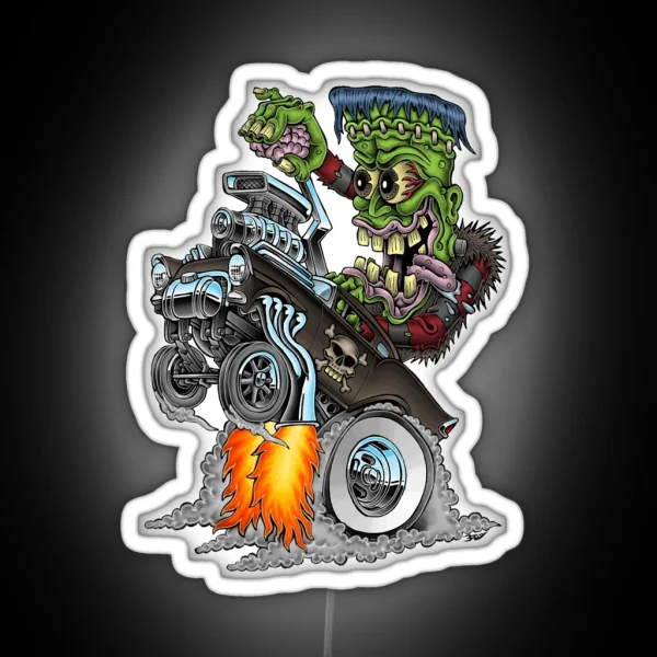 Frankenstein Wheelie RGB Neon Sign