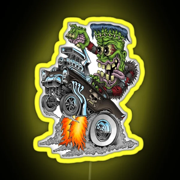 Frankenstein Wheelie RGB Neon Sign