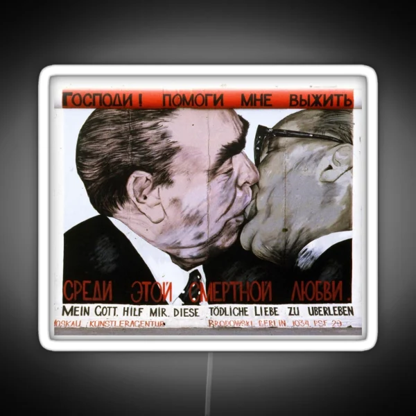 Fraternal Kiss My God Help Me To Survive This Deadly RGB Neon Sign