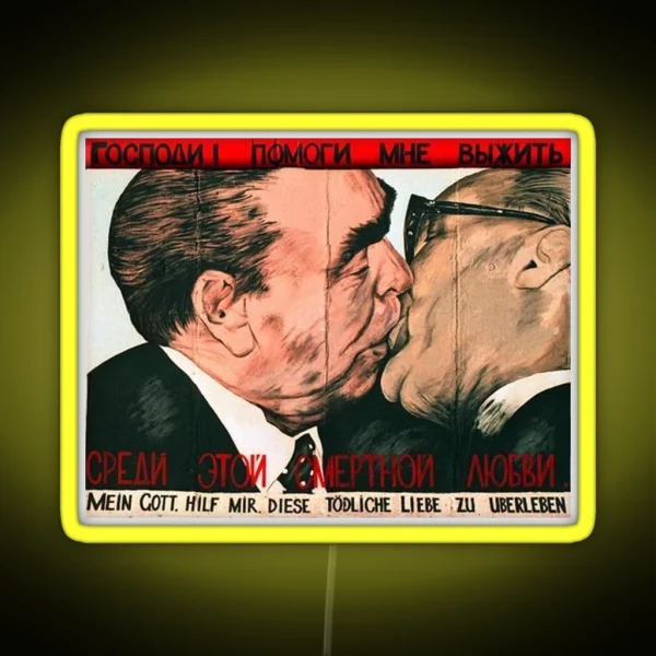 Fraternal Kiss RGB Neon Sign
