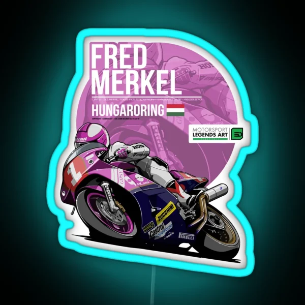 Fred Merkel 1989 Hungaroring RGB Neon Sign