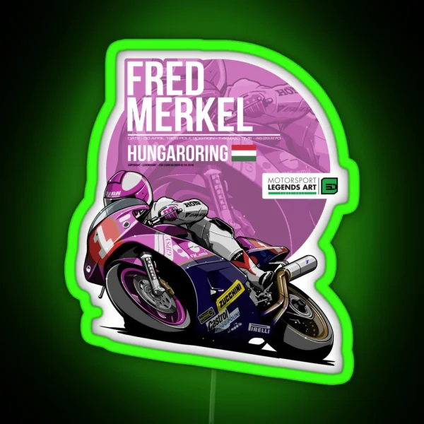 Fred Merkel 1989 Hungaroring RGB Neon Sign