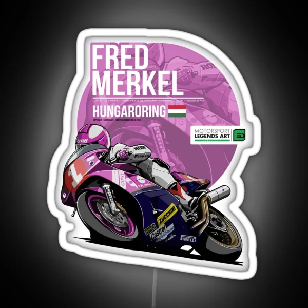 Fred Merkel 1989 Hungaroring RGB Neon Sign