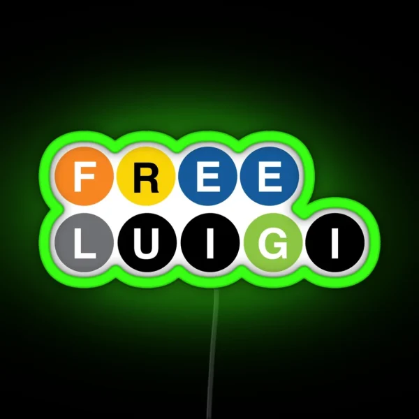 FREE LUIGI RGB Neon Sign