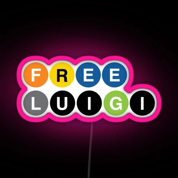 FREE LUIGI RGB Neon Sign