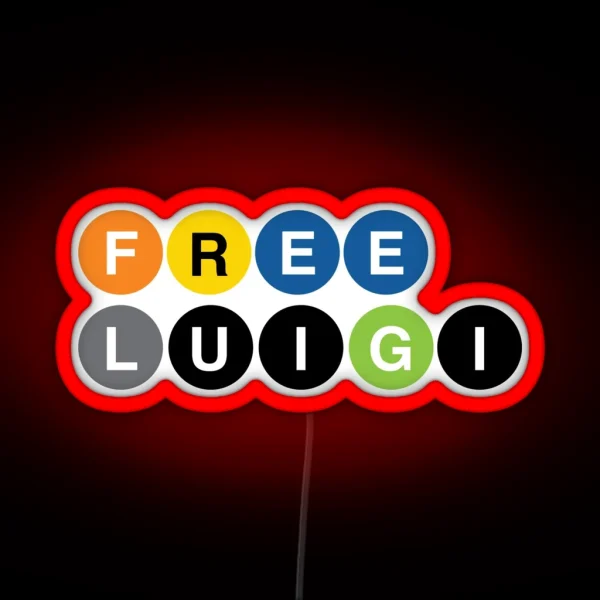 FREE LUIGI RGB Neon Sign