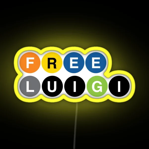 FREE LUIGI RGB Neon Sign