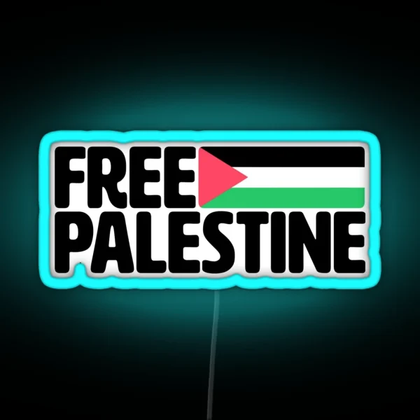 Free Palestine Palestinian RGB Neon Sign