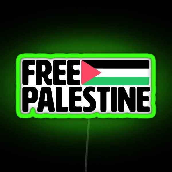 Free Palestine Palestinian RGB Neon Sign