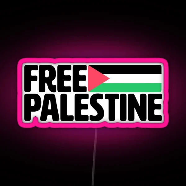Free Palestine Palestinian RGB Neon Sign