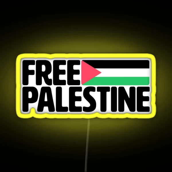 Free Palestine Palestinian RGB Neon Sign