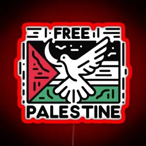 Free Palestine RGB Neon Sign