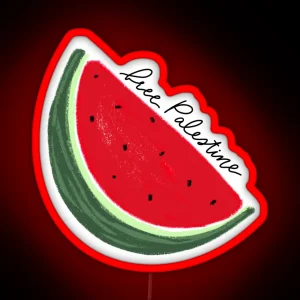 Free Palestine Watermelon RGB Neon Sign