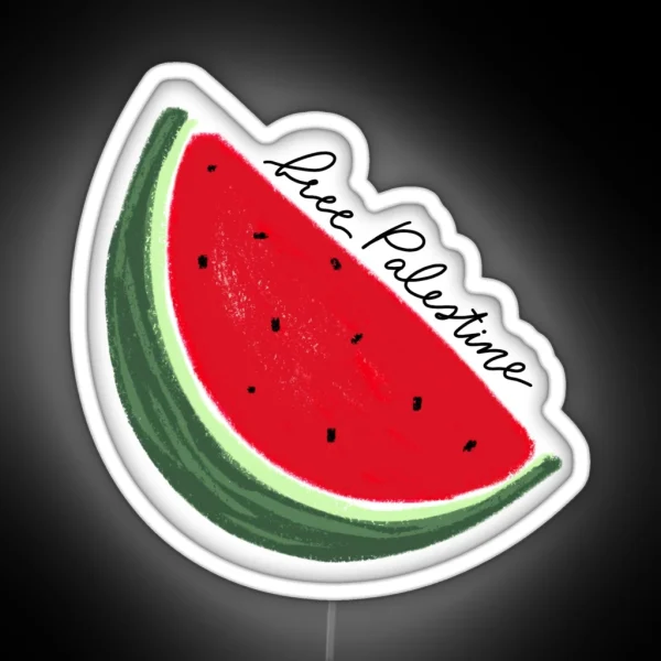 Free Palestine Watermelon RGB Neon Sign
