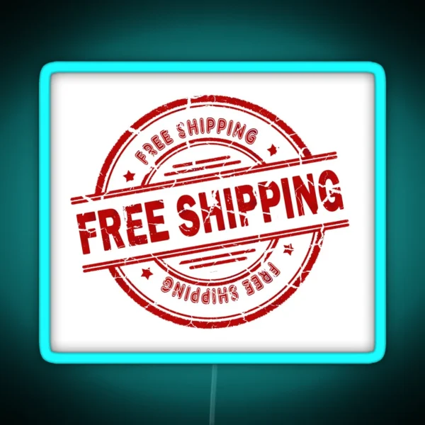 Free Shiping Stamp RGB Neon Sign