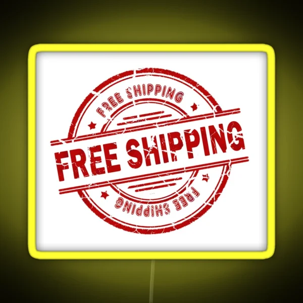Free Shiping Stamp RGB Neon Sign