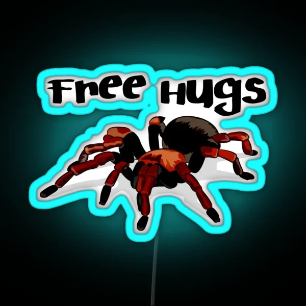 Free Spider Hugs RGB Neon Sign