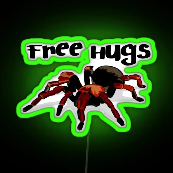 Free Spider Hugs RGB Neon Sign