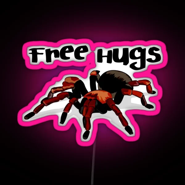 Free Spider Hugs RGB Neon Sign