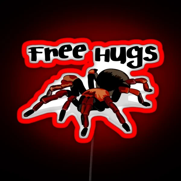 Free Spider Hugs RGB Neon Sign