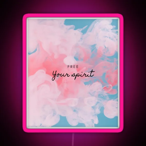 Free Your Spirit Design RGB Neon Sign