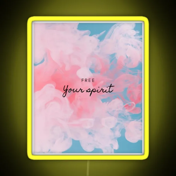 Free Your Spirit Design RGB Neon Sign