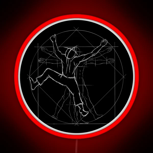Freeclimber Vitruvian Man Style RGB Neon Sign