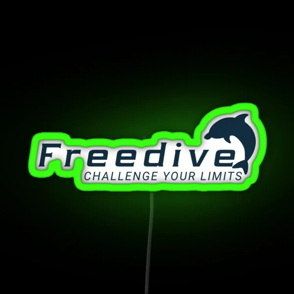 Freedive Challenge Your Limits Freediving Instructor RGB Neon Sign