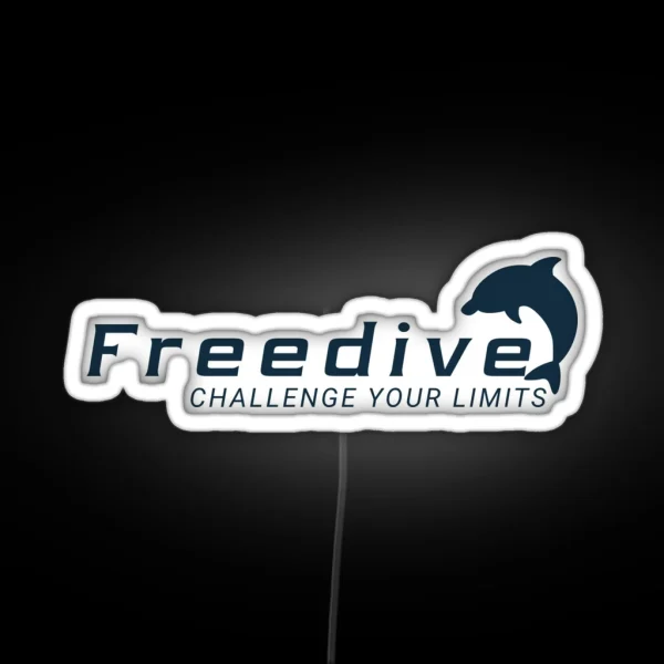 Freedive Challenge Your Limits Freediving Instructor RGB Neon Sign