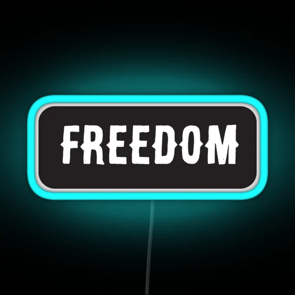 Freedom Cool Motorcycle Or Funny Helmet Led And Bikers Gifts RGB Neon Sign