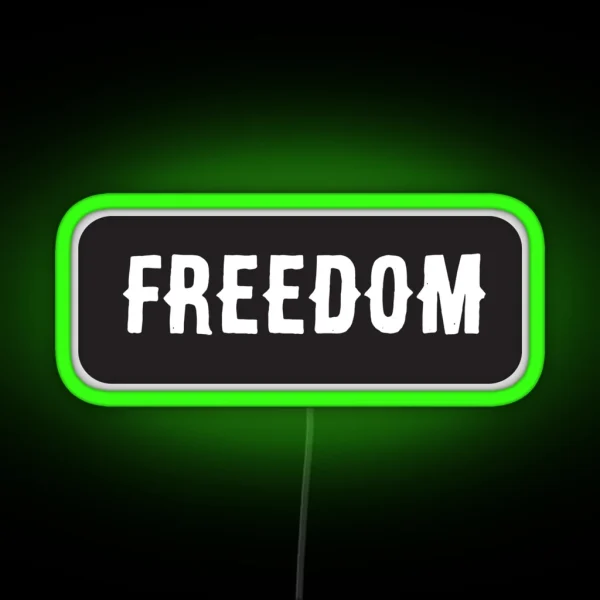 Freedom Cool Motorcycle Or Funny Helmet Led And Bikers Gifts RGB Neon Sign