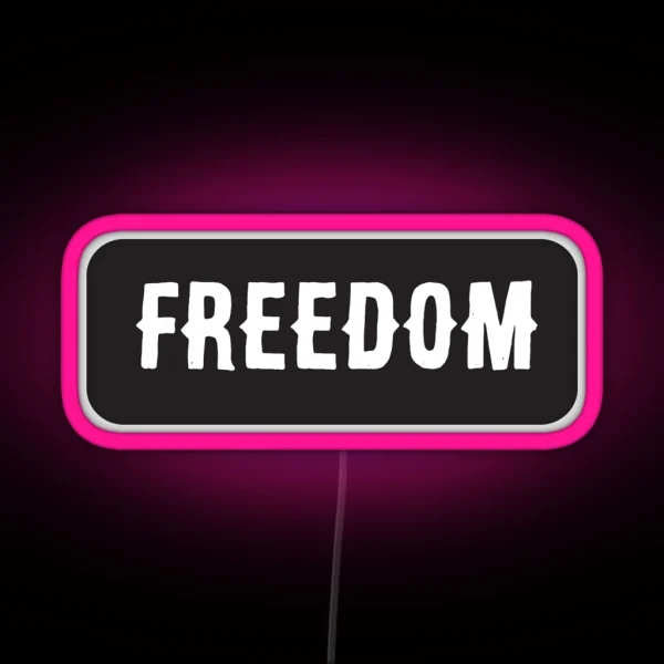 Freedom Cool Motorcycle Or Funny Helmet Led And Bikers Gifts RGB Neon Sign