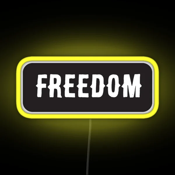 Freedom Cool Motorcycle Or Funny Helmet Led And Bikers Gifts RGB Neon Sign