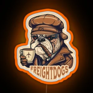 Freight Dogs Cargo Pilot Freightdogs Captain First Officer Flight Crew Led And Piloled RGB Neon Sign