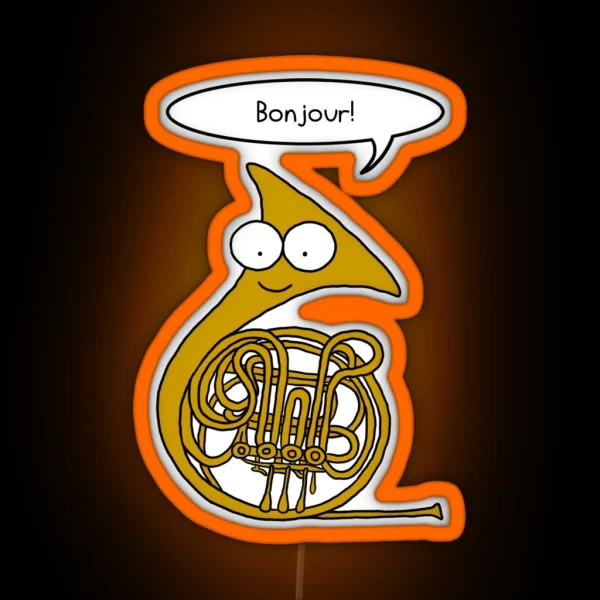 French Horn RGB Neon Sign
