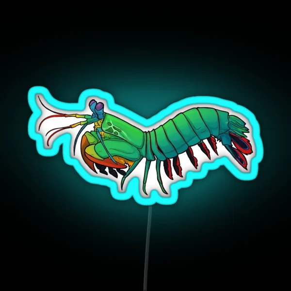 Friendly Mantis Shrimp RGB Neon Sign