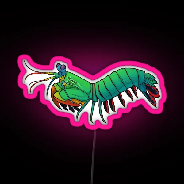 Friendly Mantis Shrimp RGB Neon Sign